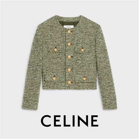 celine tweed coat|celine fleece jacket.